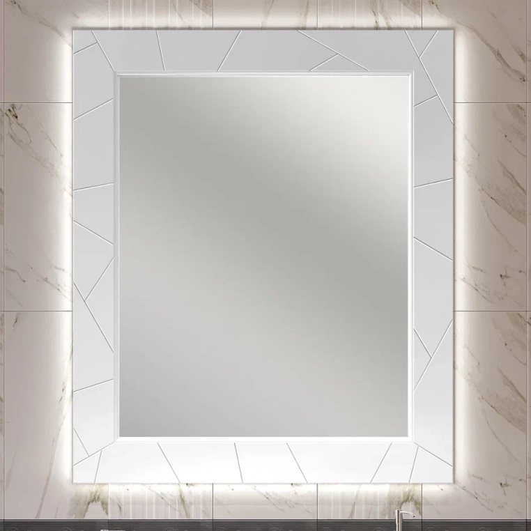 Зеркало с подсветкой Opadiris Луиджи 90 белый матовый 00-00006557 - 0