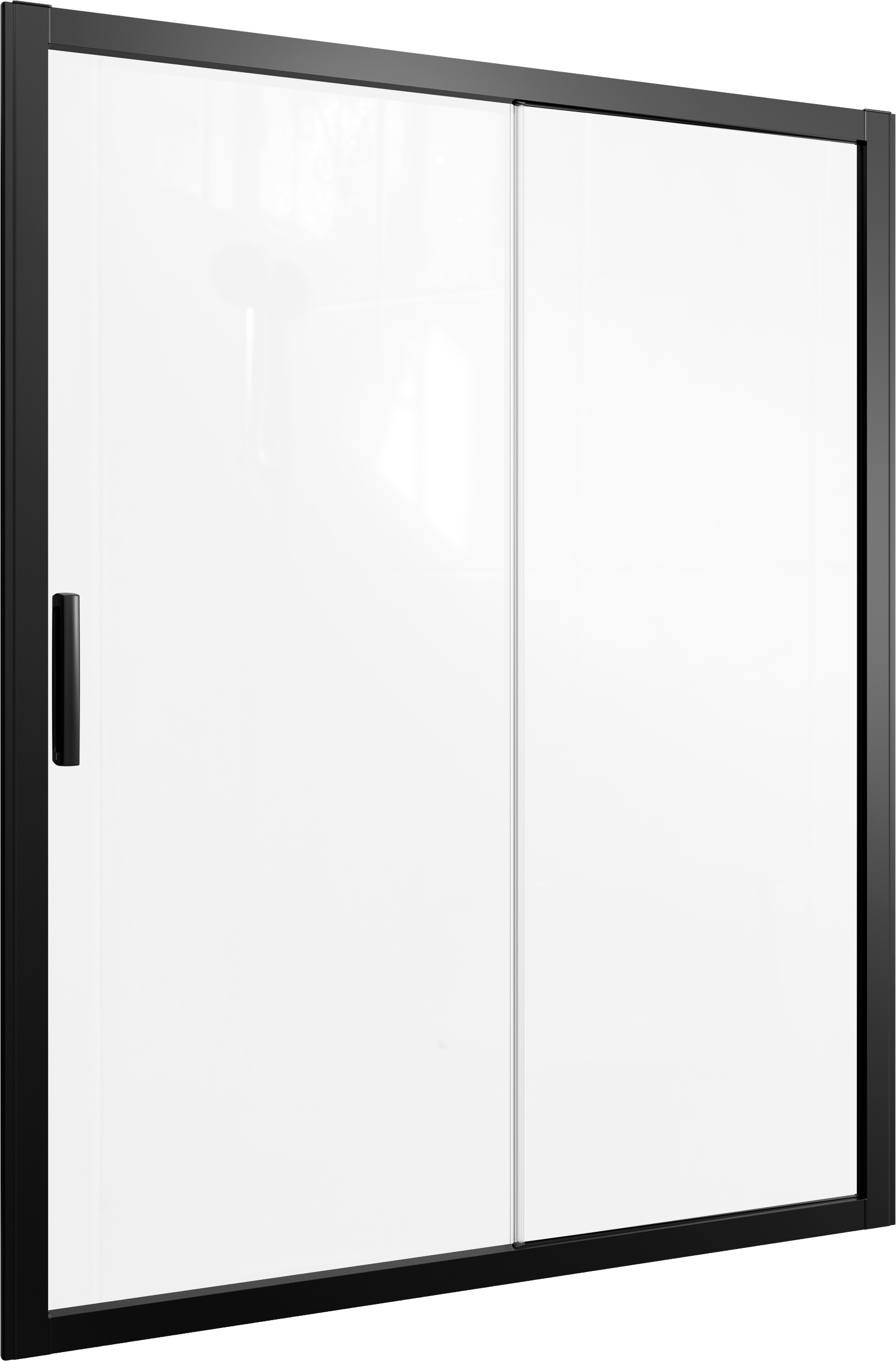Душевая дверь в нишу STWORKI Стокгольм DE019D2150200 150 см профиль черный матовый 3GW209TTKK000 - 4