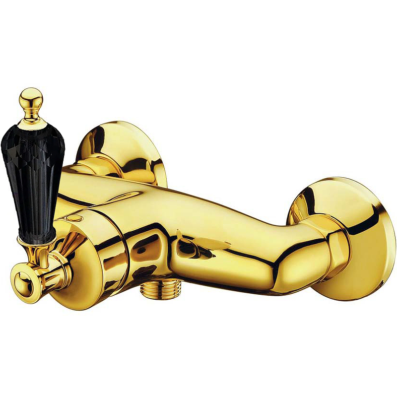 Смеситель для душа Boheme Vogue золото с черным кристаллом Swarovski 214-BSW - 0