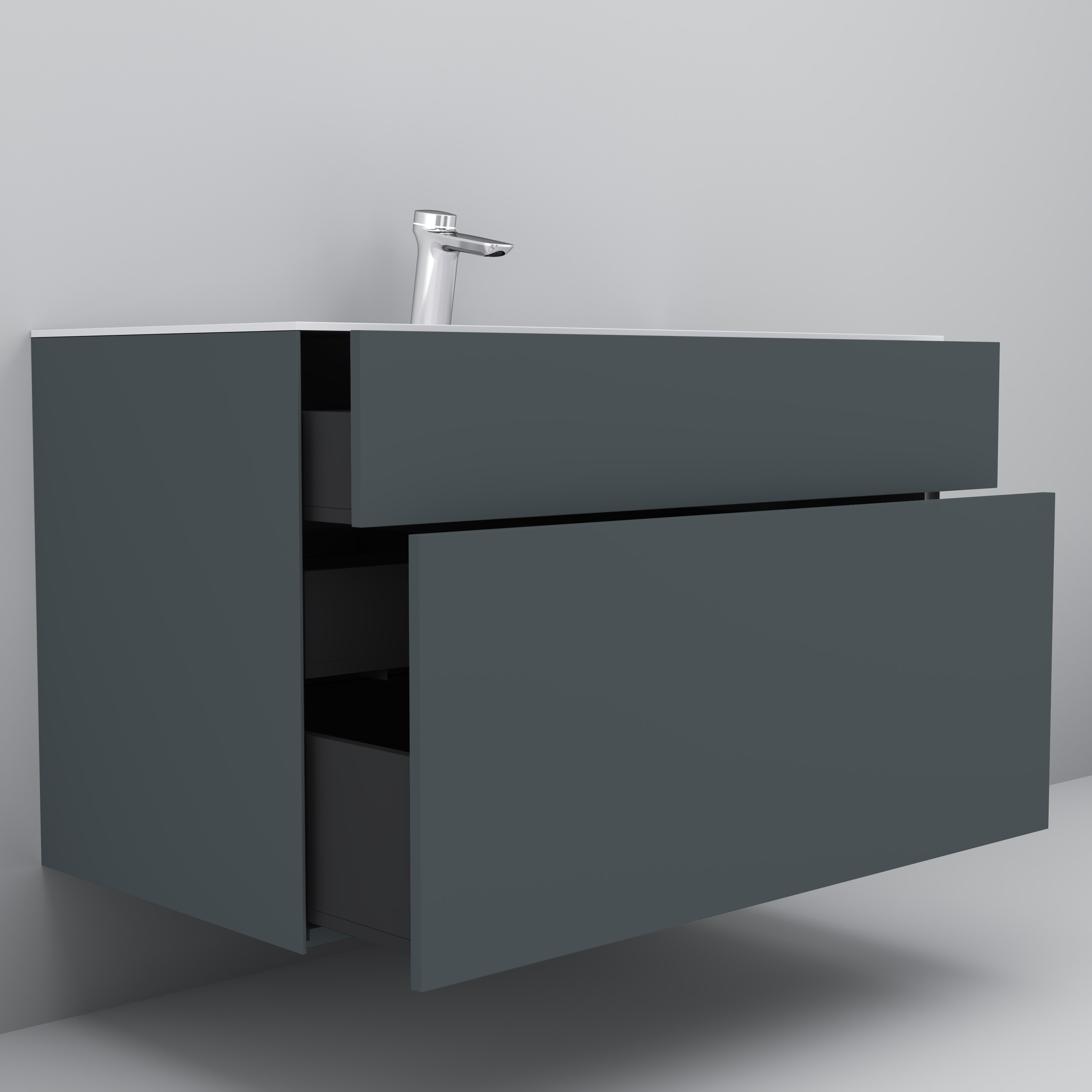 Мебель для ванной Am.Pm Inspire V2.0 100 графит матовый - 4