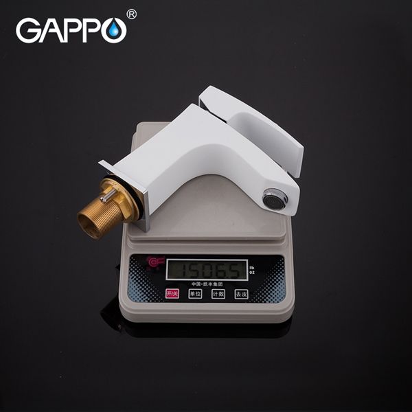 Смеситель для раковины Gappo белый хром G1007-7 - 7