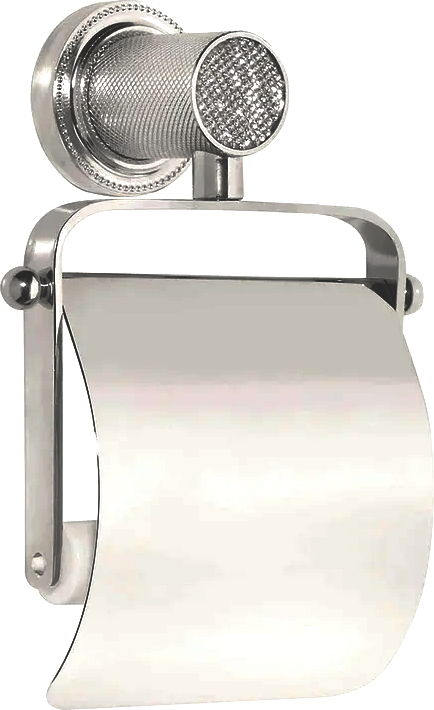 Держатель туалетной бумаги Boheme Royal Cristal Chrome с крышкой 10921-CR - 0