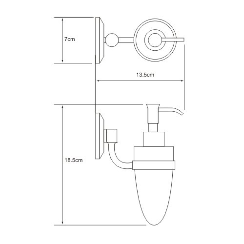 Дозатор для жидкого мыла WasserKraft Rhein хром - белый K-6299C - 2