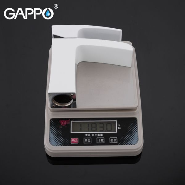 Смеситель для раковины Gappo белый хром G1007-30 - 5