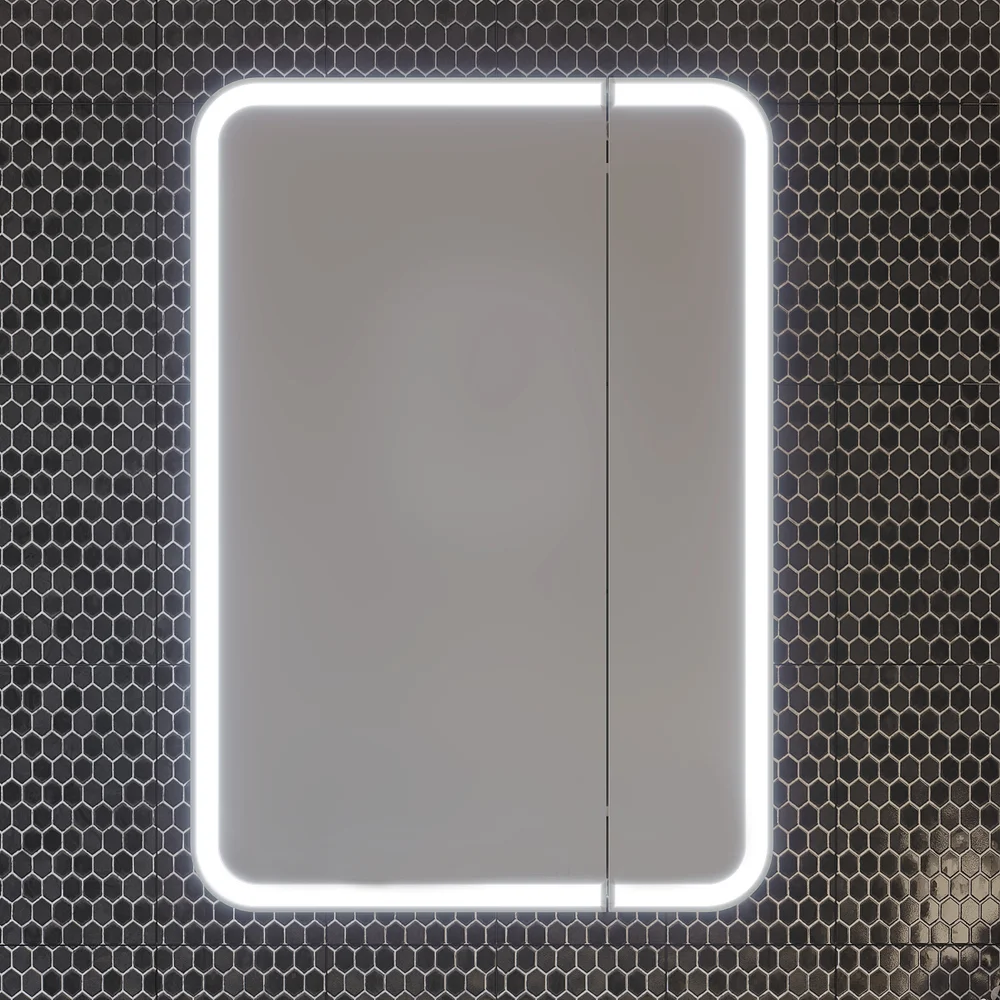 Зеркало шкаф Opadiris Элеганс 70 с подсветкой белый матовый 00-00006755 - 0