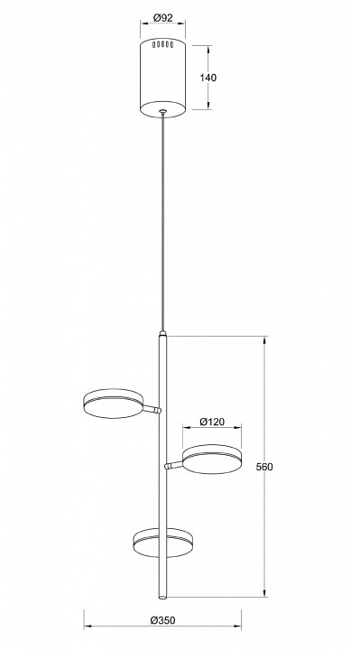 Подвесной светильник Maytoni Fad MOD070PL-L18WK - 2