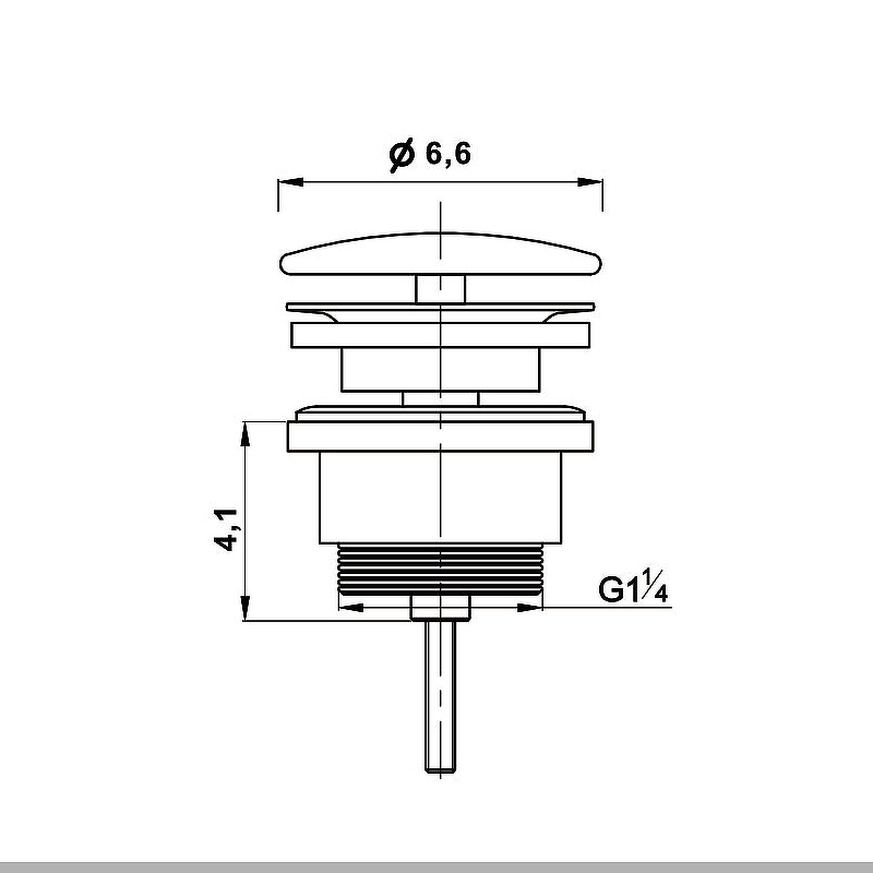 Донный клапан Vincea серый матовый DBS-216MG - 1