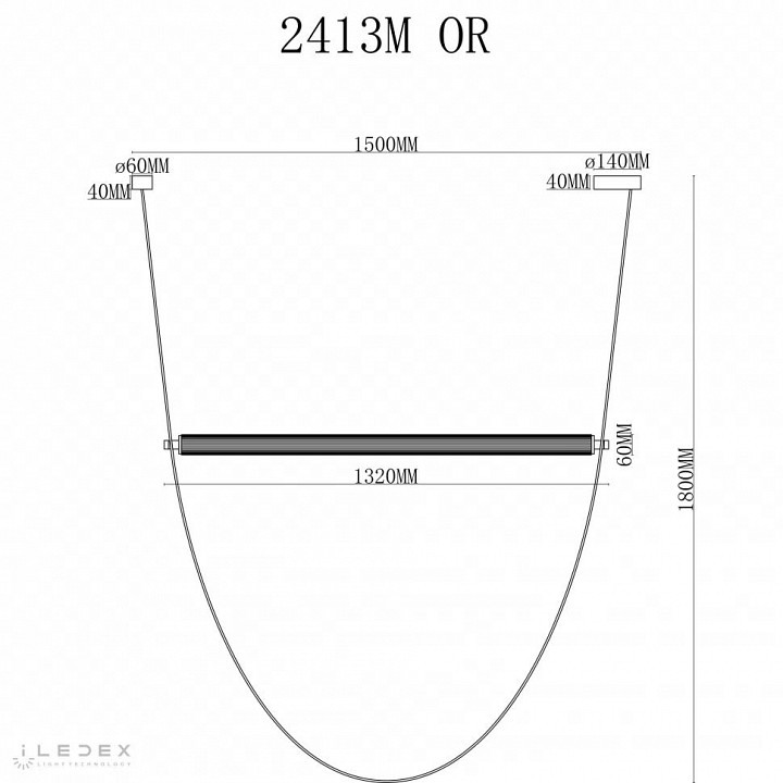 Подвесной светильник iLedex Rocks 2413M OR - 1