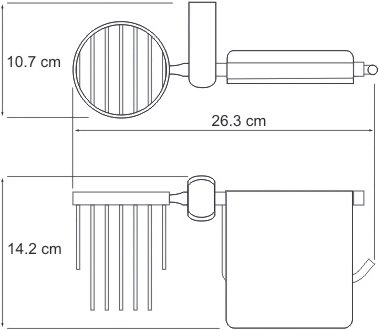 Держатель туалетной бумаги Wasserkraft Berkel с держателем освежителя воздуха хром K-6859 - 2