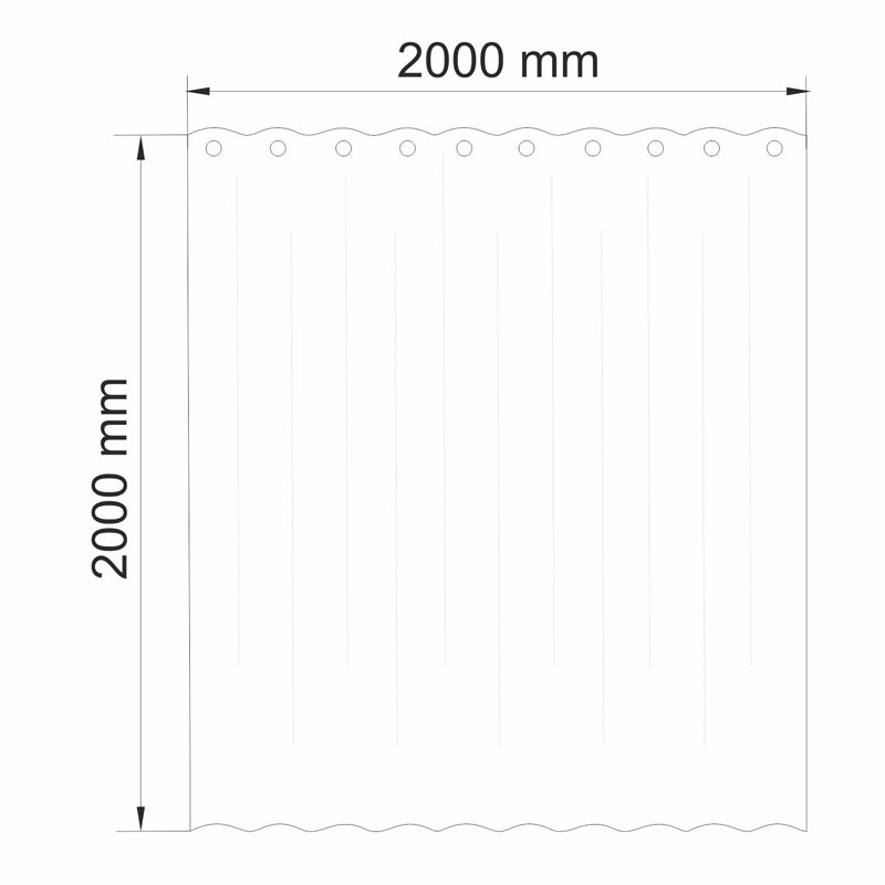 Штора для ванной WasserKraft Aland 200x200 серый - черный SC-85103 - 2