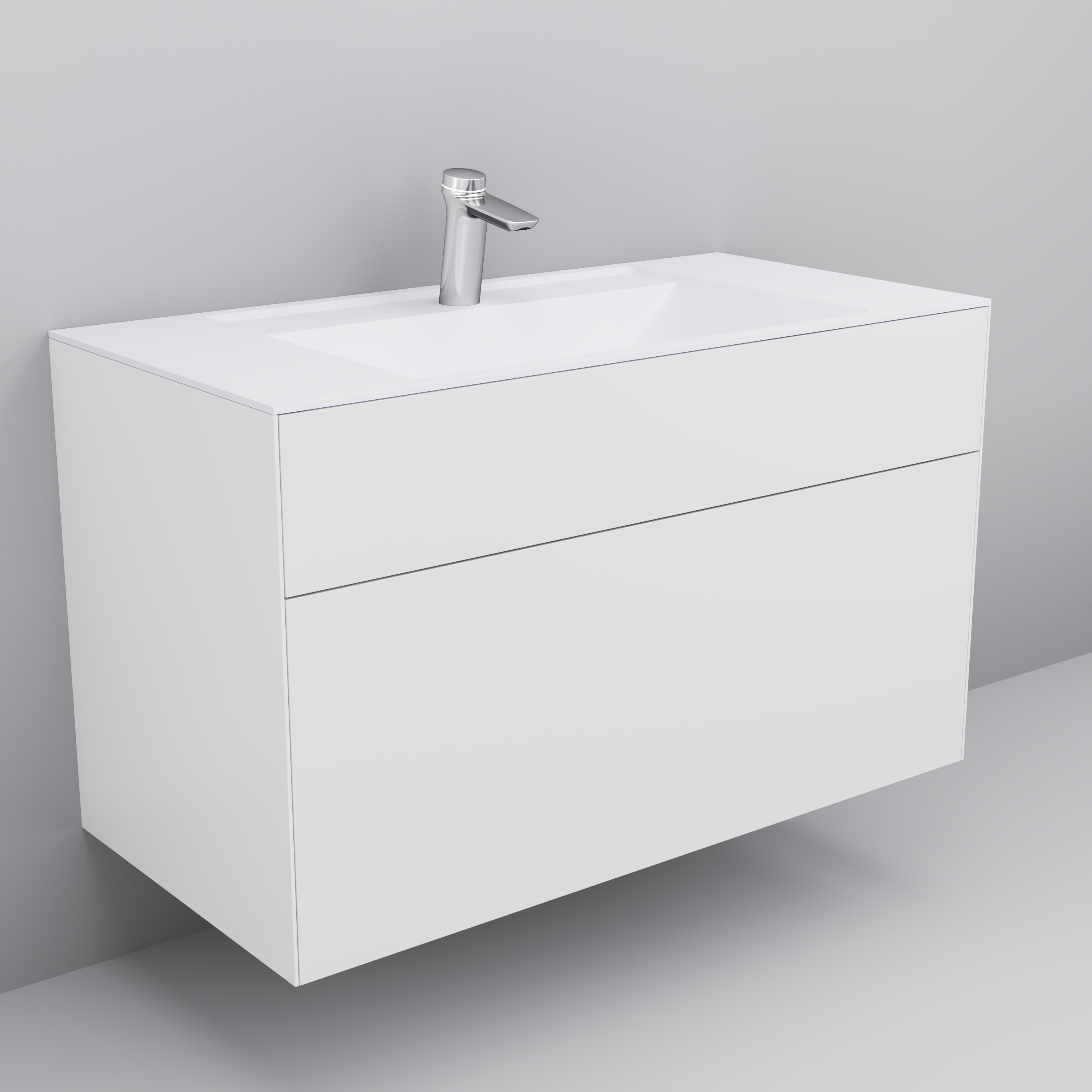 Мебель для ванной Am.Pm Inspire V2.0 100 белый матовый - 1