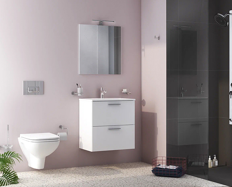 Комплект мебели для ванной Vitra Mia 60 с ящиками белый глянец 75021 - 3