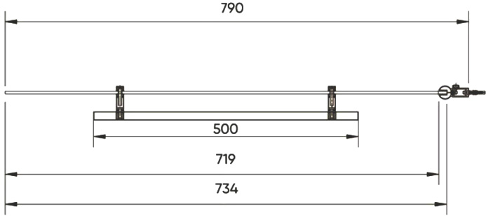 Шторка на ванну Veconi Palau PL79B-80-01-C4 80 см, профиль черный - 3