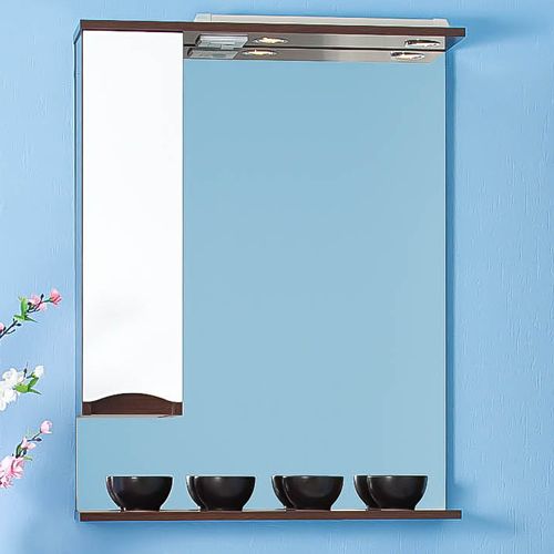 Зеркало-шкаф Бриклаер Токио 80 L венге, белый глянец 4627125411595 - 0