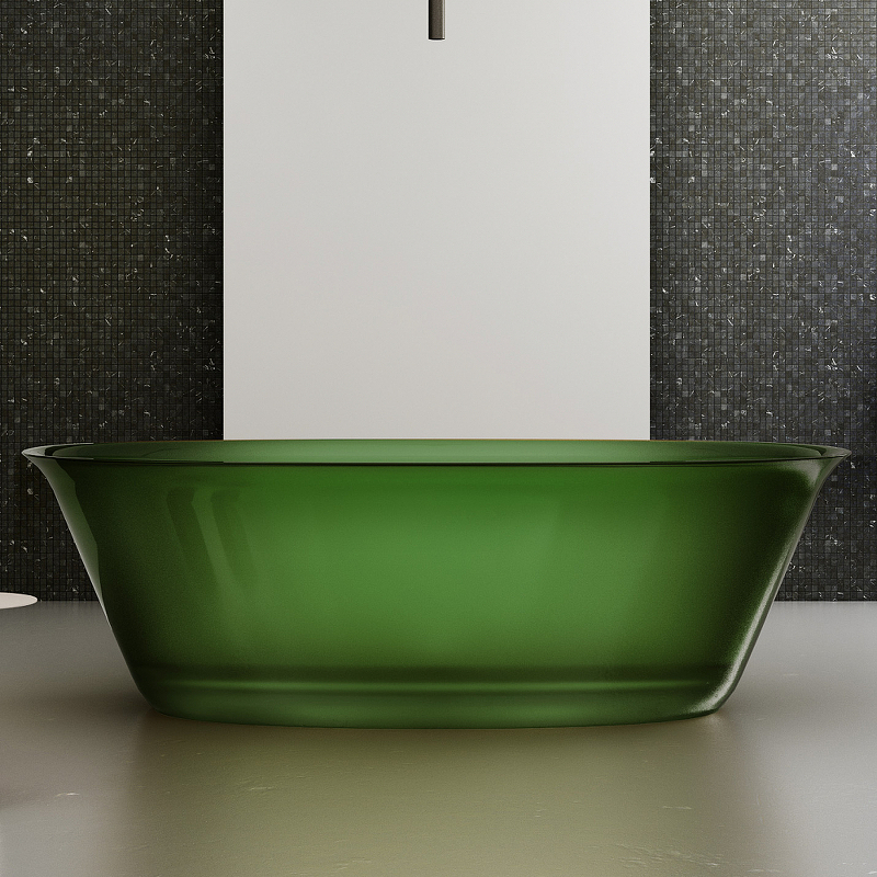 Ванна из полиэфирной смолы Abber Kristall 170х75 зеленый AT9707Emerald - 1