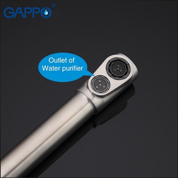 Смеситель для кухни Gappo стальной G4399-1 - 3