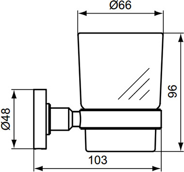 Набор Ideal Standard IOM I1004AA Стакан + Крючок + Диспенсер для мыла + Полка для полотенец, хром - 5