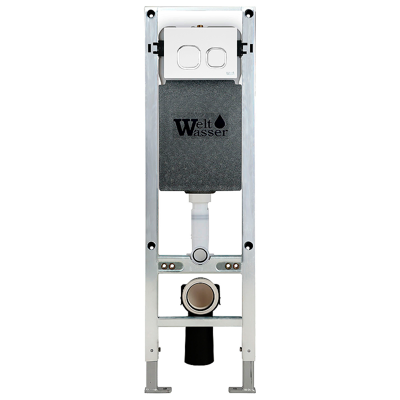 Система инсталляции WeltWasser WW AMBERG 350 ST MT-CR с кнопкой смыва матовый хром  10000008215 - 0