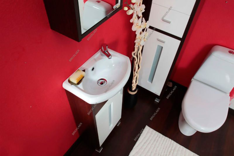 Мебель для ванной Бриклаер Бали 40 венге, белый глянцевый R - 3