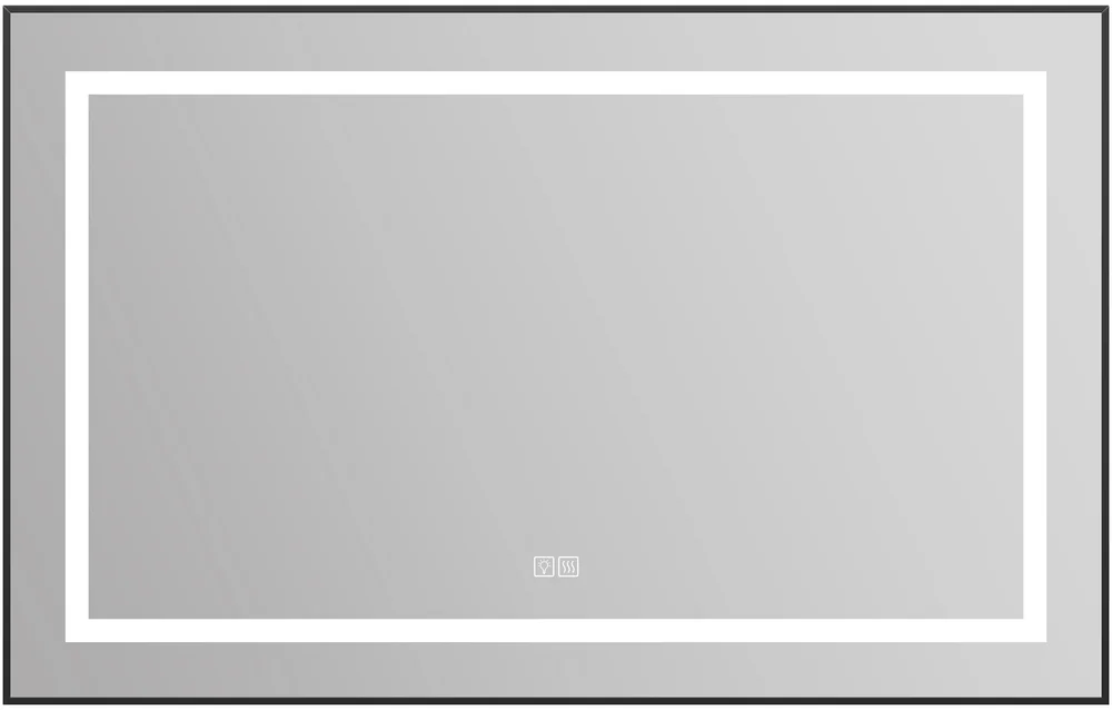 Зеркало BelBagno Kraft 88.5х68.5 с подсветкой, подогревом, черное  SPC-KRAFT-1085-685-TCH-WARM-NERO - 0