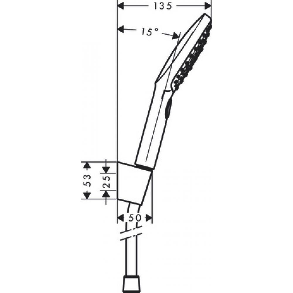 Душевой набор (гарнитур) с держателем и шлангом 125 см Hansgrohe Crometta 120 3jet Porter 26700000, хром - 1