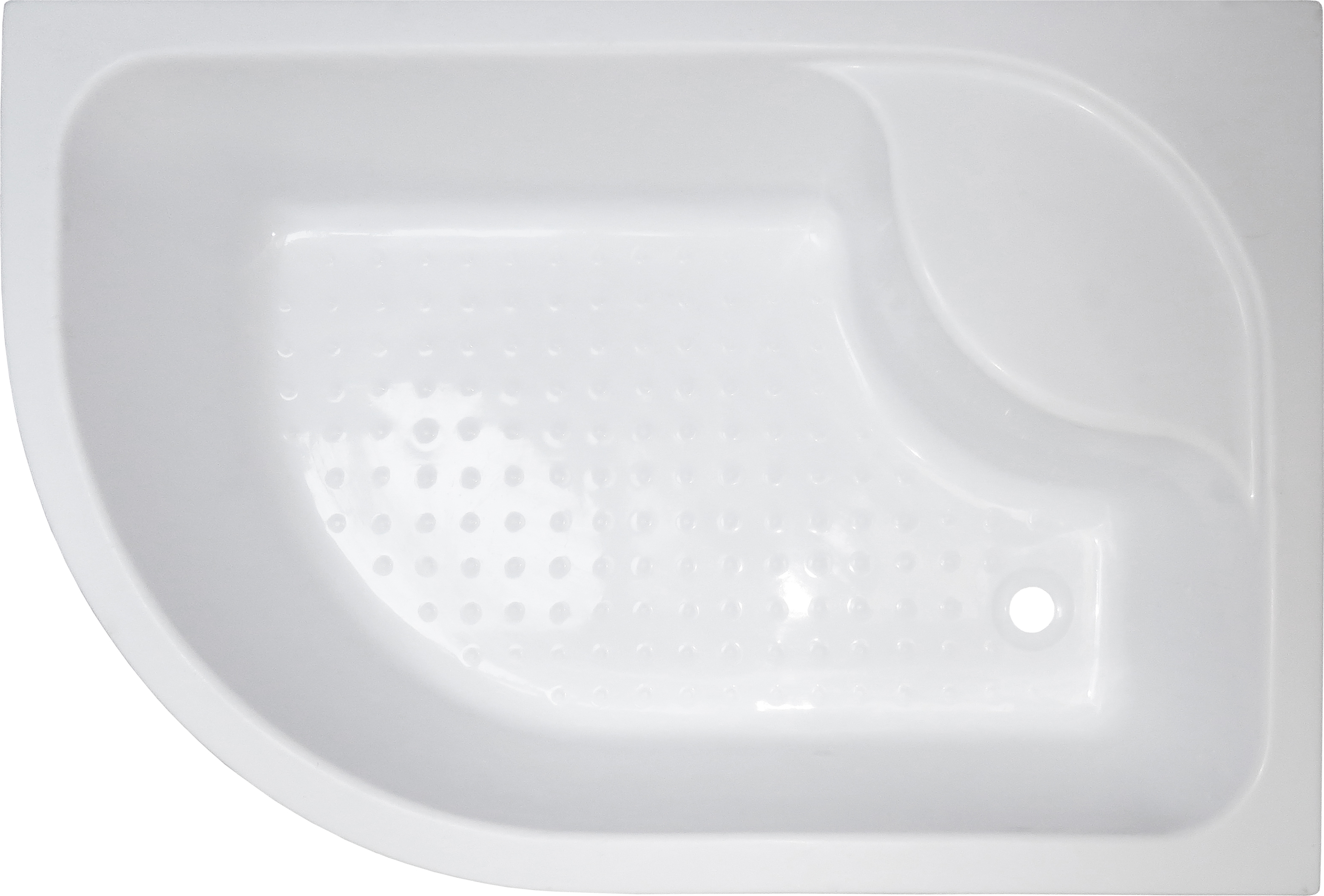 Душевой уголок Royal Bath 120x80 R профиль белый стекло матовое RB8120BK-C-R - 3