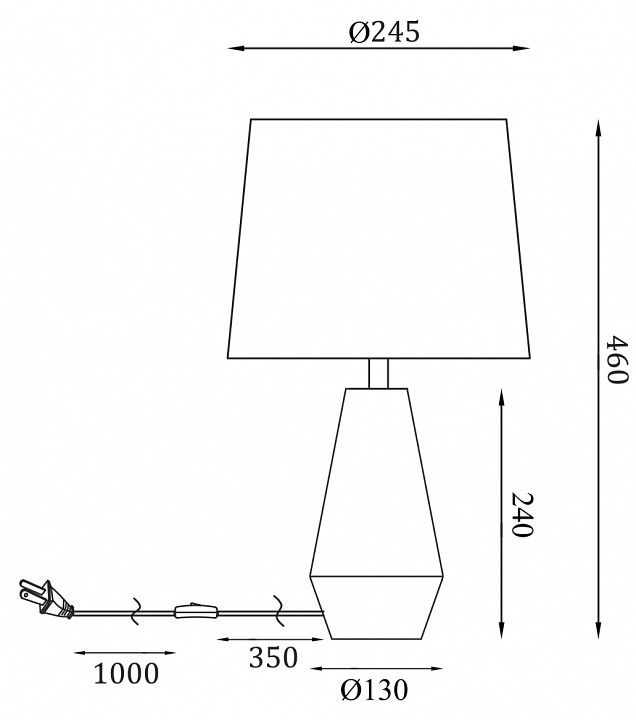 Настольная лампа Maytoni Calvin Table Z181-TL-01-W - 1