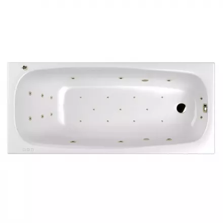 Акриловая ванна Whitecross Layla Slim 180х80 белая бронза с гидромассажем 0122.180080.100.ULTRA.BR - 0