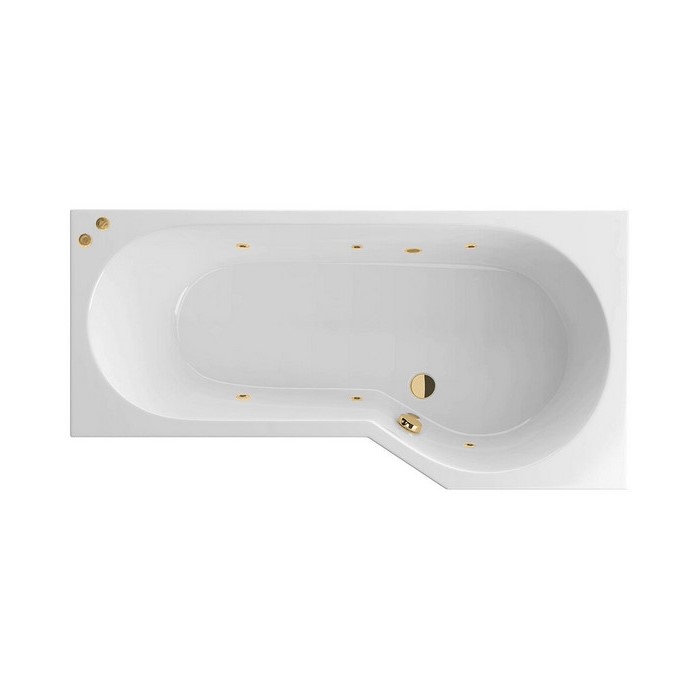 Ванна акриловая Excellent Be Spot Soft R 160х80 с гидромассажем белый - золото WAEX.BSP16.SOFT.GL - 0