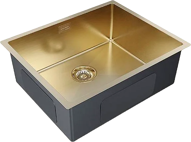 Мойка кухонная Paulmark Next 54 брашированное золото PM215444-BG - 1