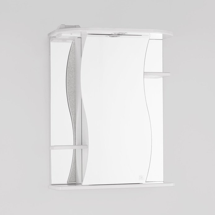 Зеркало-шкаф Style Line Эко Волна Лилия 55/С белый ЛС-00000119 - 0