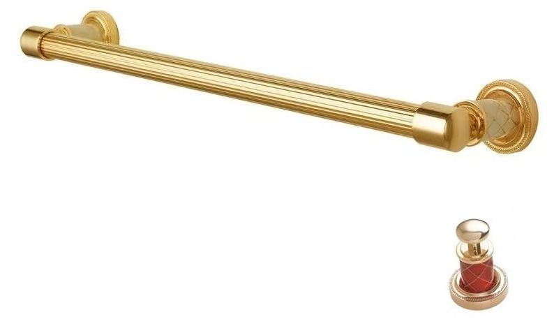 Полотенцедержатель Boheme Murano золото с красным 10902-R-G - 0