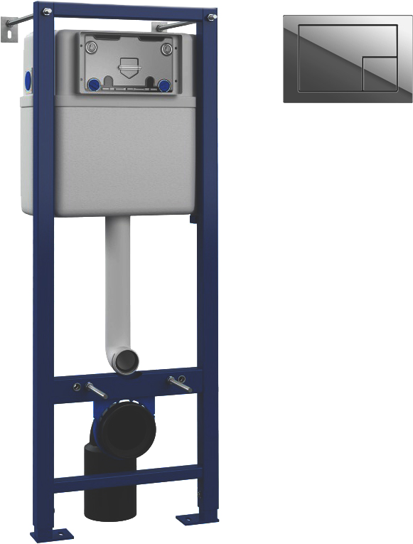 Система инсталляции для унитазов Cersanit Vector, 40 кнопка Corner хром 64183 - 0