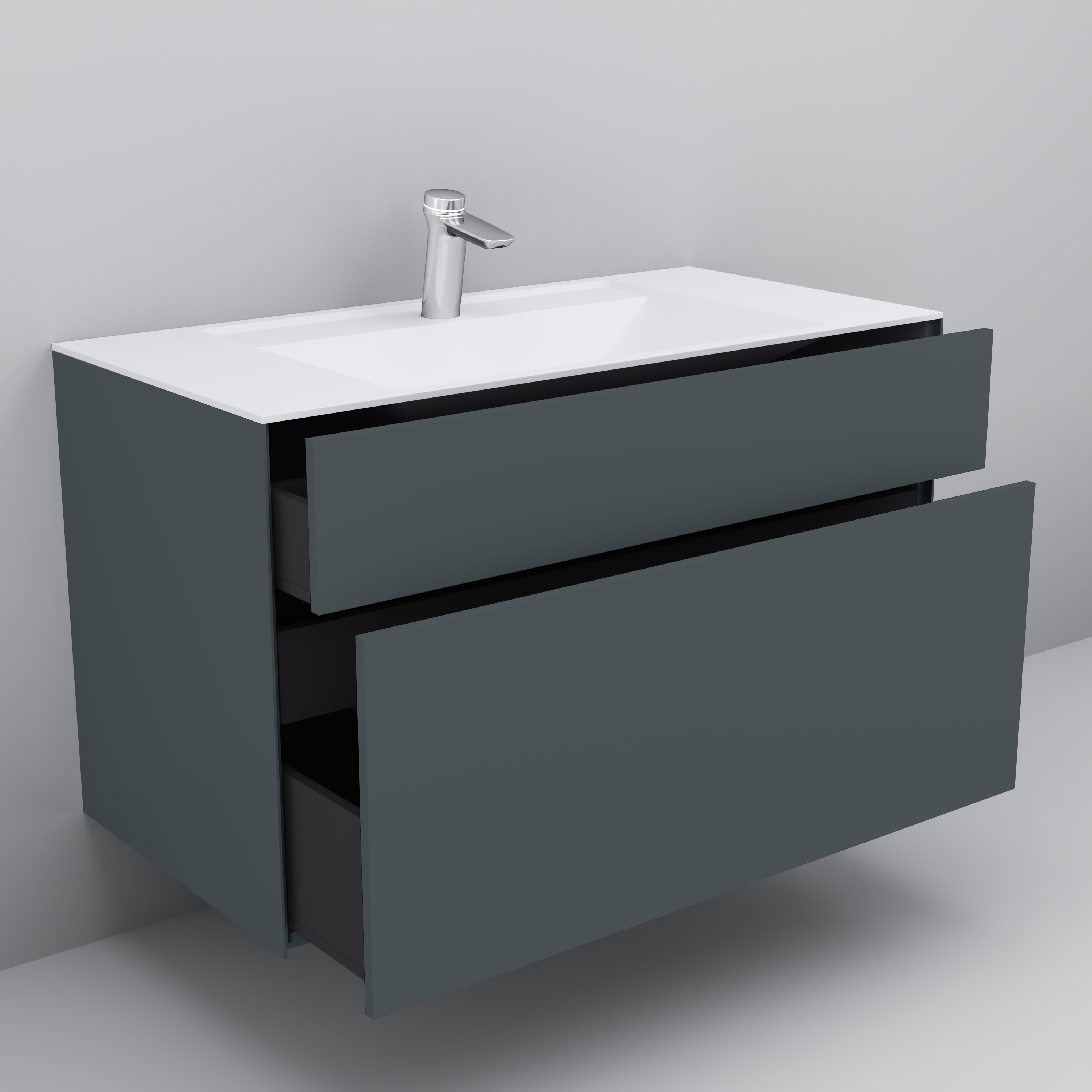 Мебель для ванной Am.Pm Inspire V2.0 100 графит матовый - 5