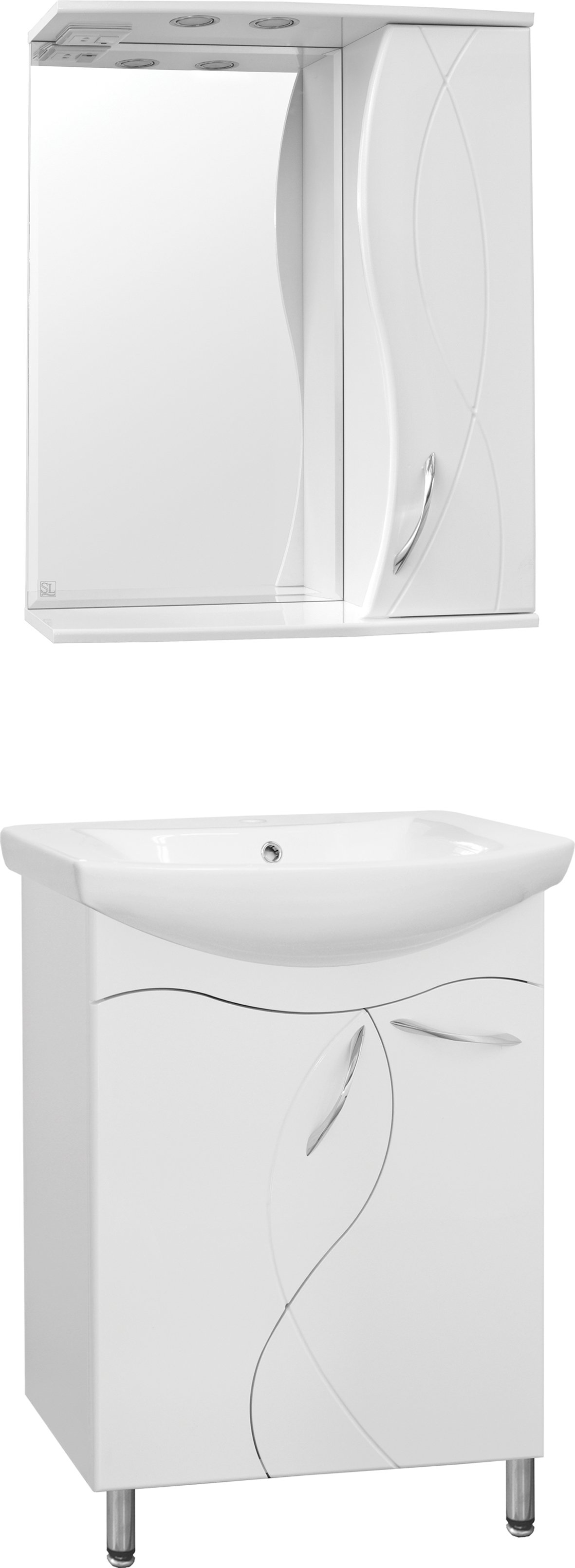 Мебель для ванной Style Line Амелия 65 белая - 0