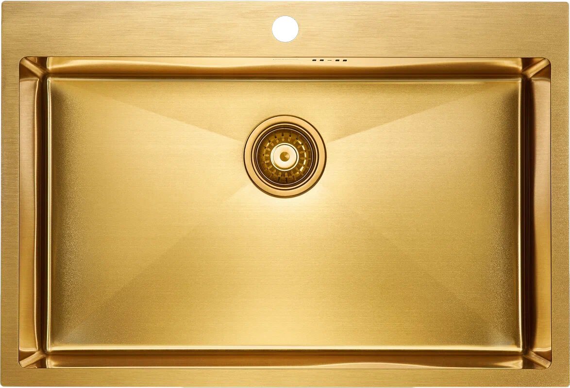 Мойка кухонная Paulmark Vast 75 брашированное золото PM217551-BG - 0