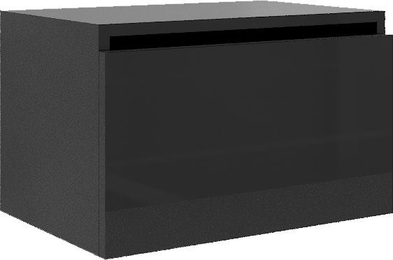 Тумба Armadi Art Flat Valessi Uno-S 60 подвесная черный глянец 897-060-A glossy - 0