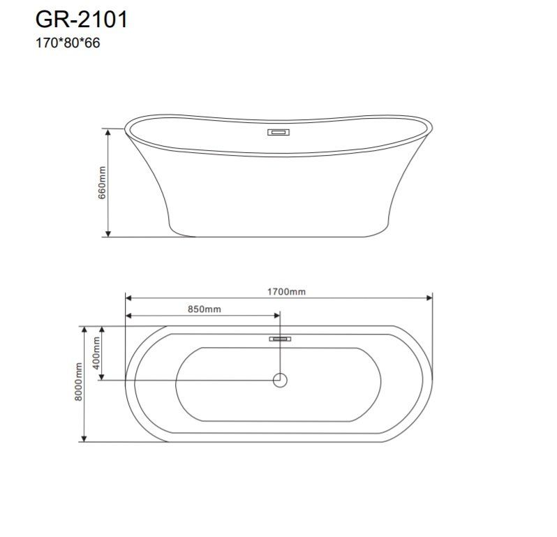 Акриловая ванна Grossman GR-2101 - 2