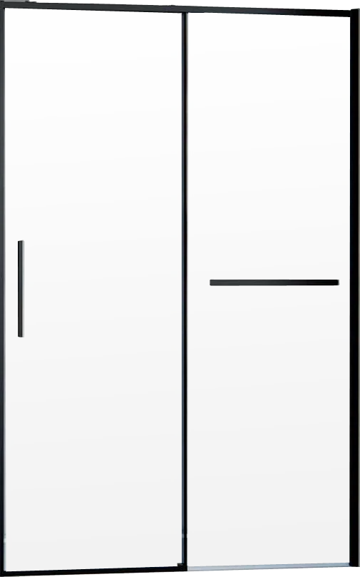 Душевая дверь Vincea Slim Soft 150х200 профиль черный стекло прозрачное VDS-1SS150CLB - 8