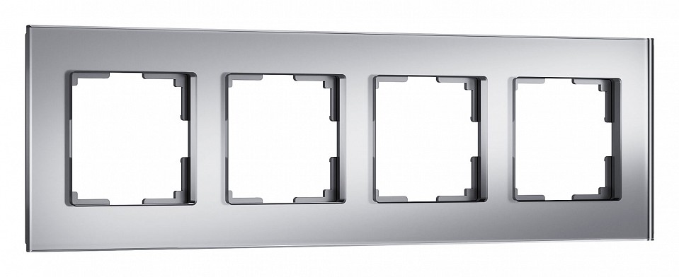 Рамка на 4 поста Werkel Senso серебряный soft-touch W0043106 - 0