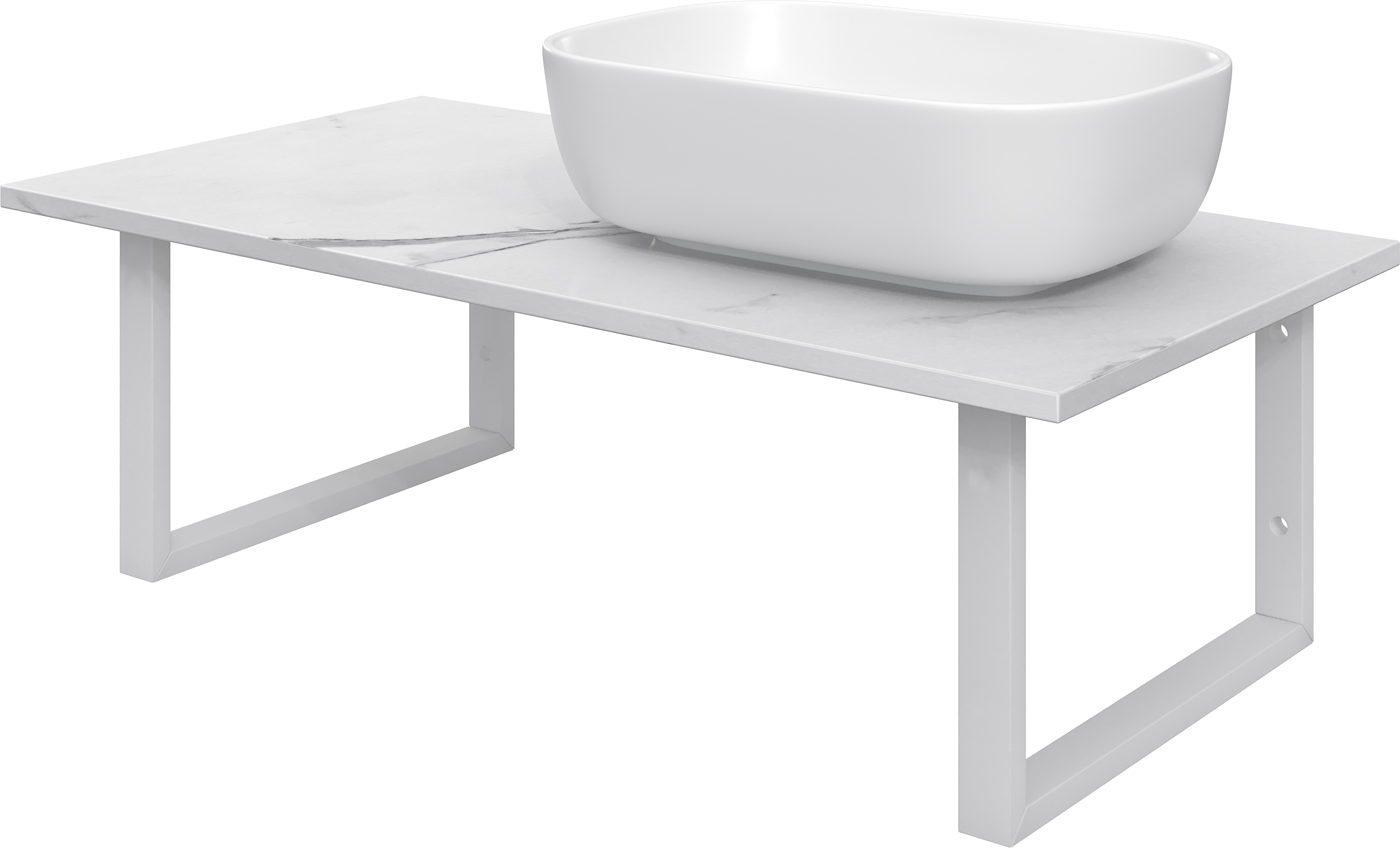 Мебель для ванной DIWO Элиста 100 белый мрамор, с раковиной Moduo 50 Square 555446 - 4