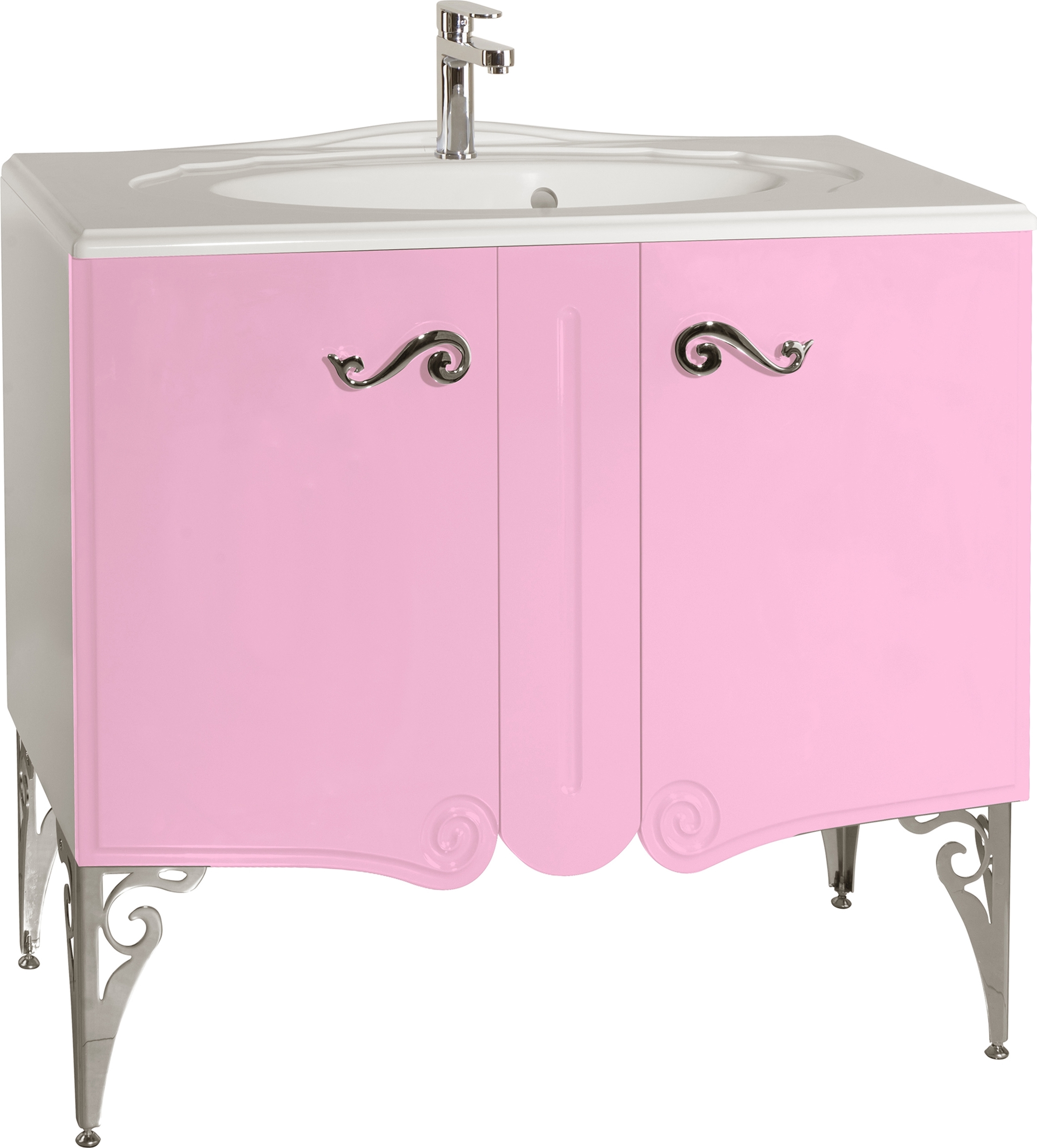 Мебель для ванной Bellezza Эстель 80 розовая - 1