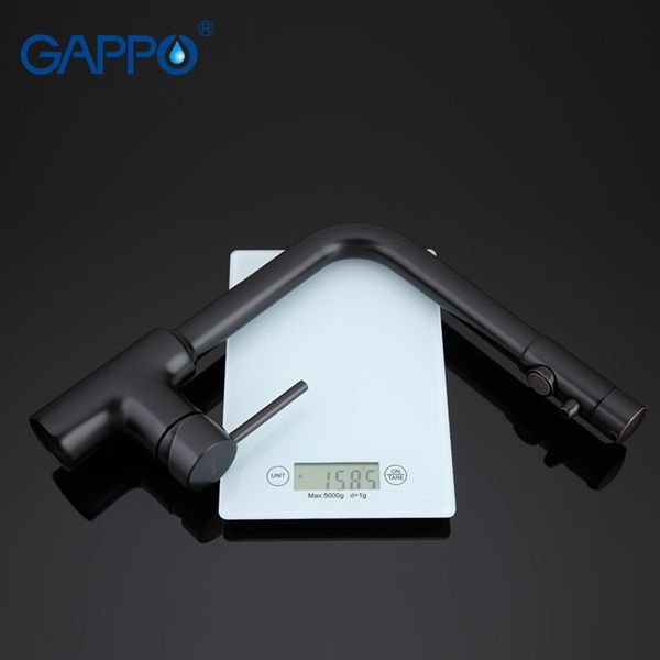 Смеситель для кухни Gappo черный матовый G4390-10 - 5