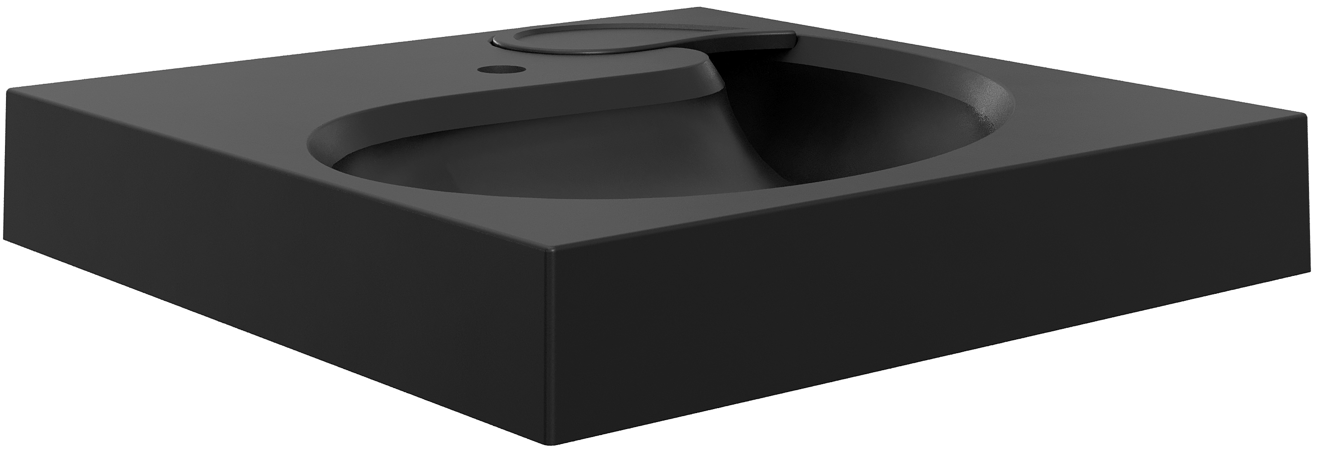 Раковина STWORKI Дублин 60 см черная матовая, на стиральную машину RSDb600 - 3