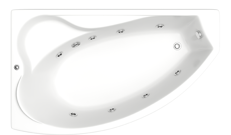Акриловая ванна Bas Николь 170x108 см L с г/м ВГ00168 - 2