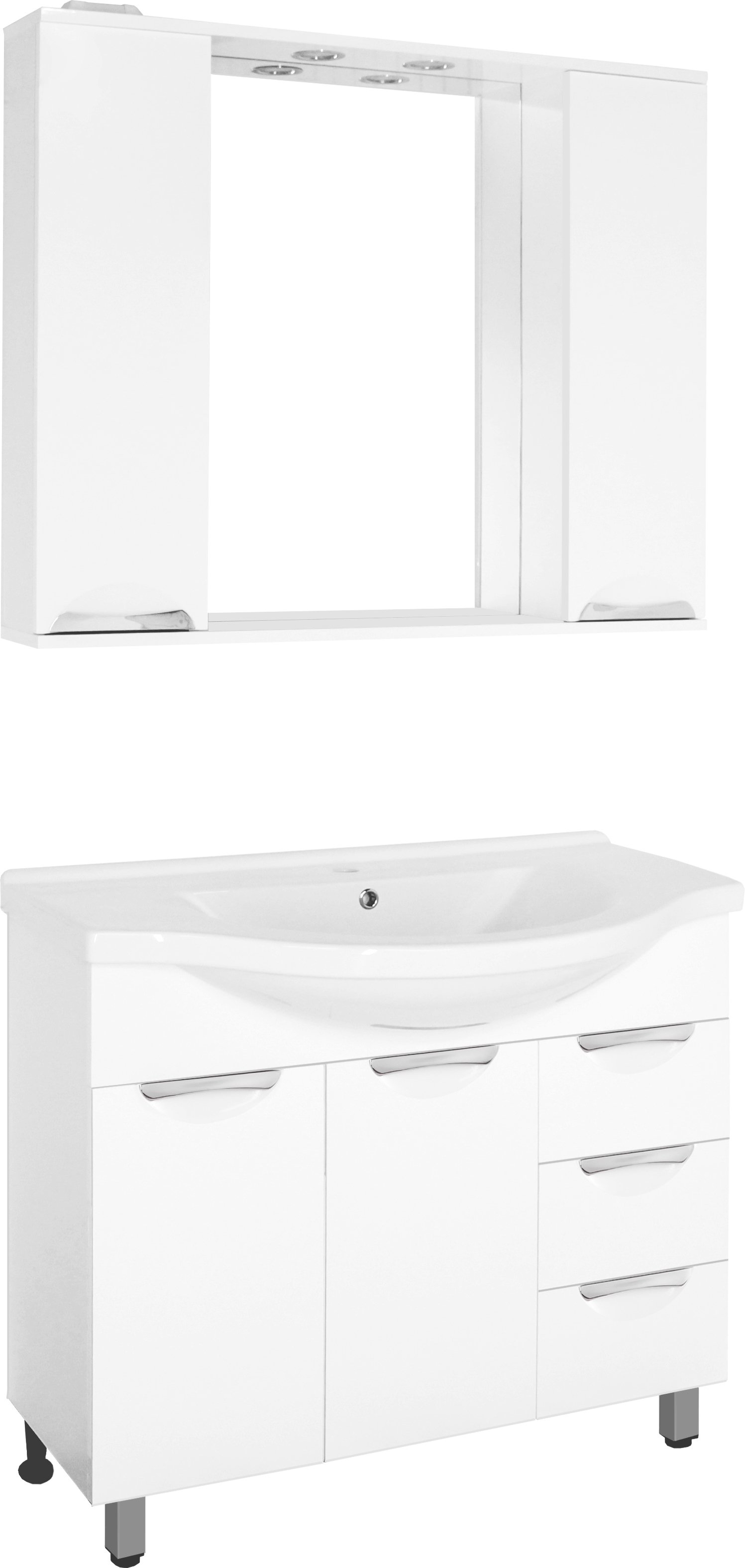 Мебель для ванной Style Line Жасмин 100 белая - 0