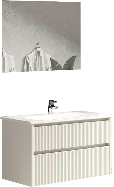 Комплект мебели Sanvit Рольф-2 80 белый глянец - 0