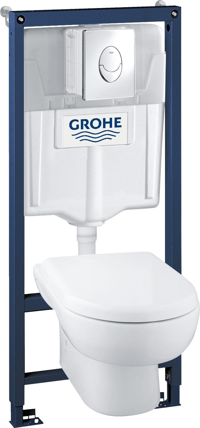 Комплект Grohe Solido 39191000 подвесной унитаз + инсталляция + кнопка - 0
