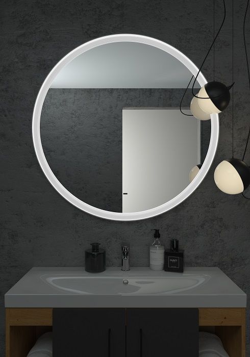 Зеркало с подсветкой ART&MAX Napoli AM-Nap-1000-DS-F-White - 1