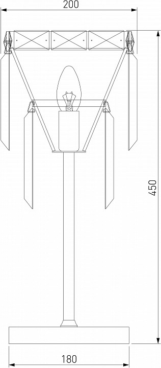 Настольная лампа декоративная Eurosvet Elegante 01136/1 хром/прозрачный хрусталь Strotskis - 1